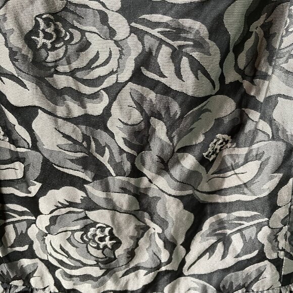 NWT Tracy Reese Silver And Black Rose Print Ballerina Slip Dress in Women's 12 - Picture 8 of 12